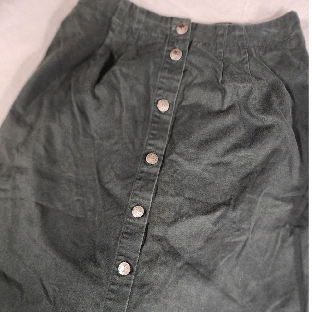 VTG L.L.Bean Button Front Skirt. A-Line grittyboho bohogrunge earthybohemian